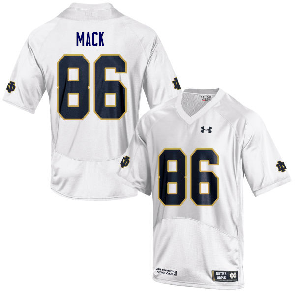 Men's NCAA Notre Dame Fighting Irish #86 Alize Mack Stitched College Under Armour Authentic White Football Jersey MJ10Q34OZ